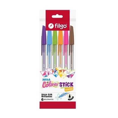 Imagen de bolígrafo Filgo stick 1.0 - flow pack 6 brillante