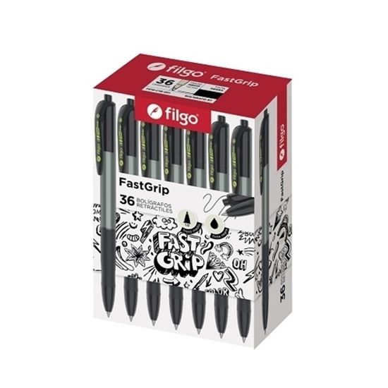 Imagen de bolígrafo retráctil Filgo fastgrip 1.0 - caja 36