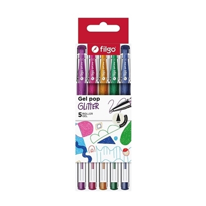 Imagen de Filgo roller gel pop - estuche 5 glitter