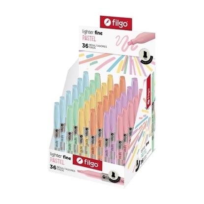 Imagen de resaltador Filgo lighter fine - display 36 pastel