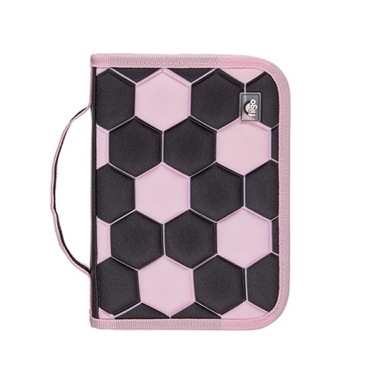 Imagen de Filgo cartuchera starpak rigid - futbol rosa - negro