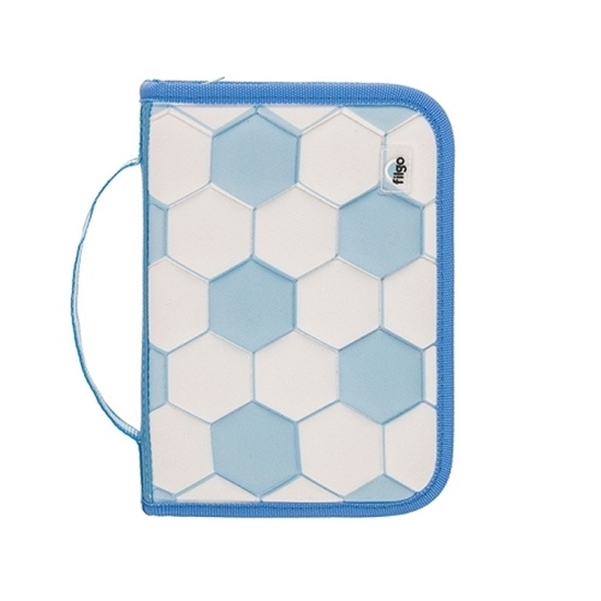 Imagen de Filgo cartuchera starpak rigid - futbol celeste - blanco