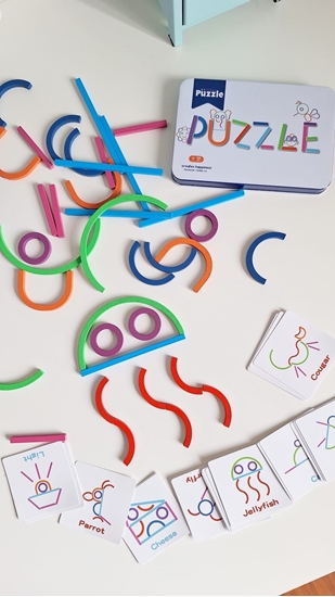 Imagen de Puzzle madera con tarjetas                 /96