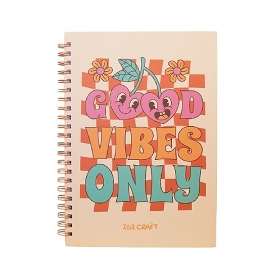 Imagen de Cuadernola ibi craft tapa dura a4 96 hojas diseño "good vibes only"