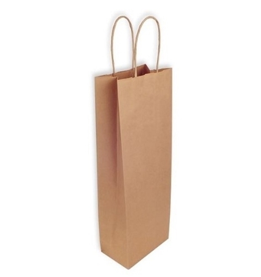 Imagen de Bolsa de papel kraft 15 x 8 x 37cm botella ilustra