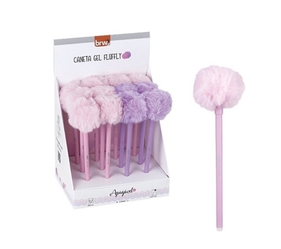Imagen de Brw boligrafo borrable 0.7mm c/pompom- display 12unidades