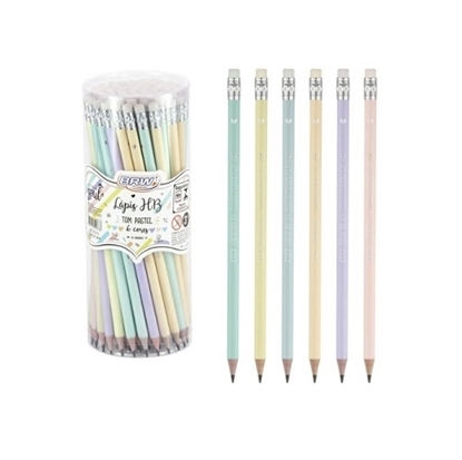 Imagen de Brw lapiz con goma pastel- pote 72 unidades