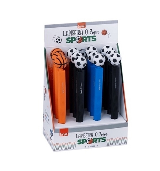 Imagen de Portamina  Brw 0.7mm plastico sports- display 12 un