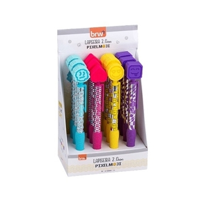 Imagen de Portamina Brw 2mm pixel emoji- display 12 unidades