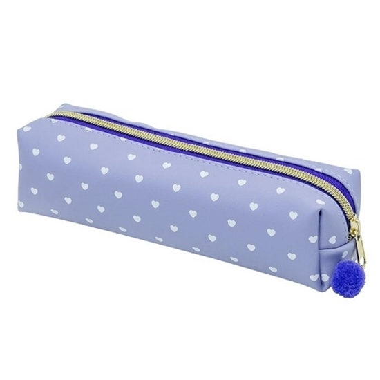 Imagen de Brw cartuchera estampada 1 cierre lila y blanco