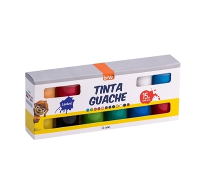 Imagen de Brw tempera 15ml 12 colores basicos-cajas 12 unidades surtida