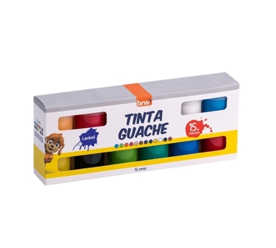 Imagen de Brw tempera 15ml 12 colores basicos-cajas 12 unidades surtida