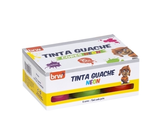 Imagen de Brw tempera 15ml 6 colores fluo -caja 6 unidades