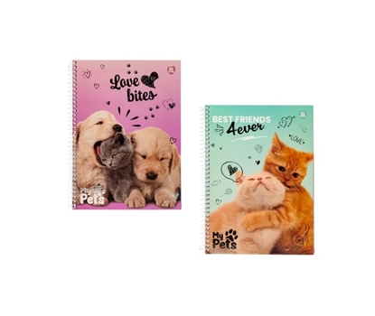 Imagen de Cuaderno a6 sd 80 hojas my pets con espiral t/dura
