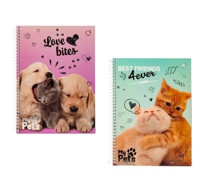 Imagen de Cuaderno a5 Animativa 80 hojas my pets con espiral t/dura