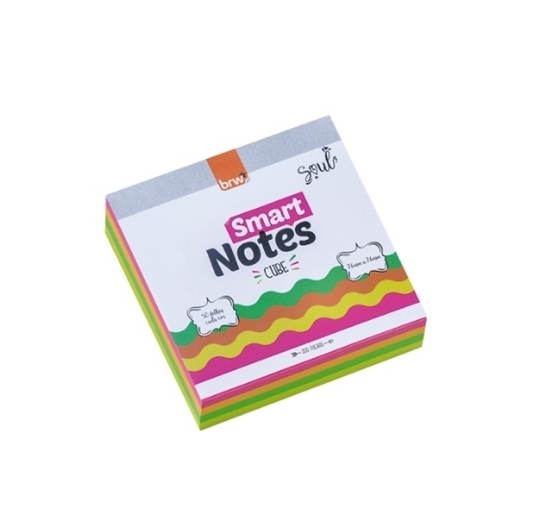 Imagen de Brw notas autoadhesivas 76x76 cubo color neon - 200 hojas 1 block