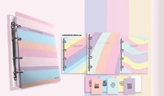 Imagen de Carpeta con  anillos animativa 160 hojas coleccion cristales