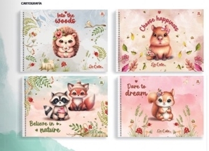 Imagen de Cuaderno apaisado de dibujo 20x27cm so cute animativa