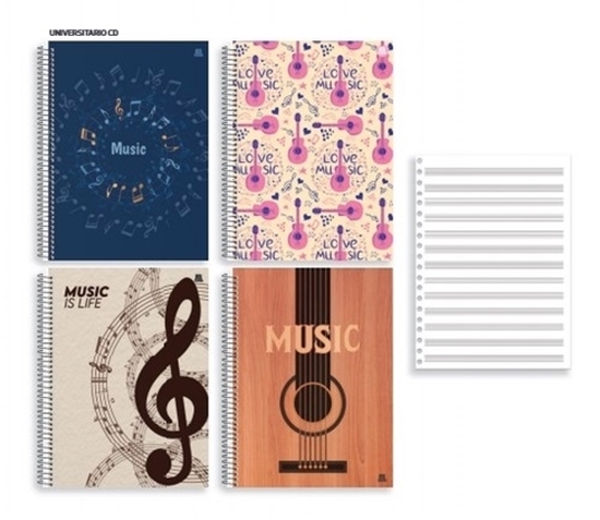 Imagen de Cuadernola de musica tapa dura 80 hojas animativa