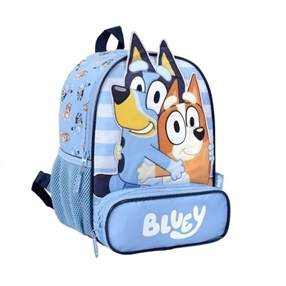 Imagen de Mochila 12" con bolsillo bluey c/carrito