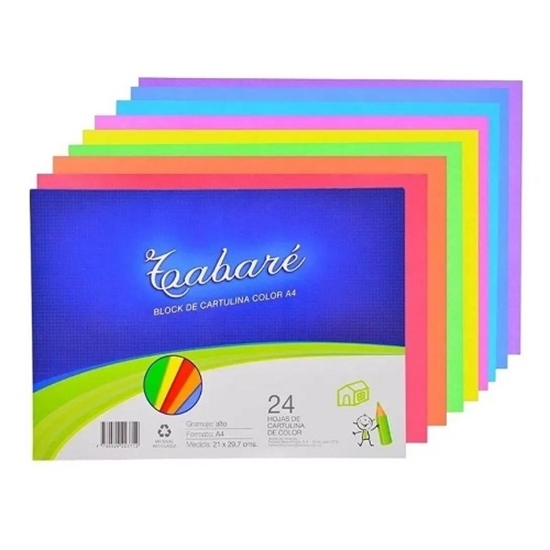 Imagen de Block cartulina color fluo tabare a4 20hojas **