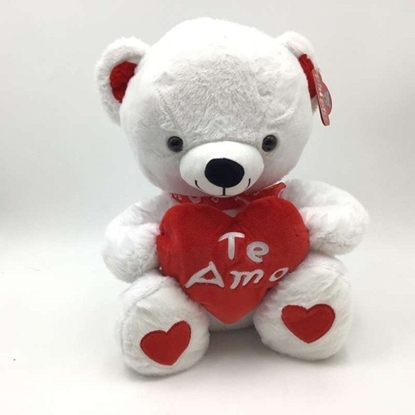 Imagen de Oso blanco con corazon 45 cm