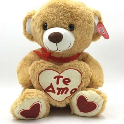 Imagen de Oso beige 60cm con corazon