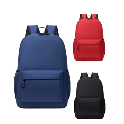 Imagen de Mochila lisa 2 cierres con 2 bolsillos para botella