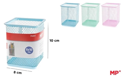 Imagen de Portalapiz metal calado cuadrado pastel main paper