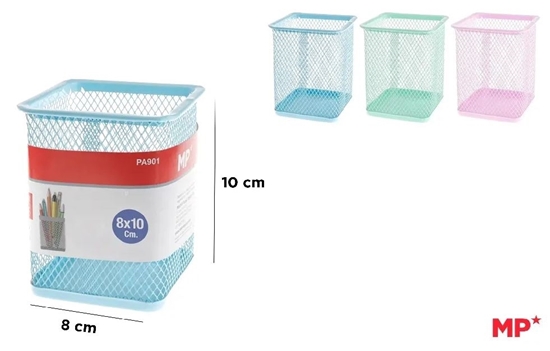 Imagen de Portalapiz metal calado cuadrado pastel main paper