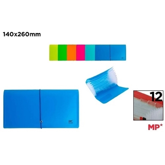 Imagen de Carpeta c/12 divisiones chequera main paper c/elastico        /24