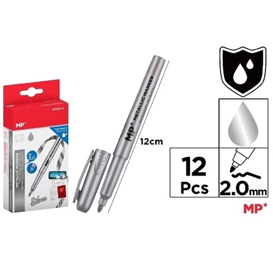 Imagen de Marcador metalizado 2.0 main paper plateado