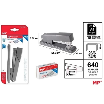 Imagen de Engrampadora main paiper 12.5 x 5.6 + gancho 24/6