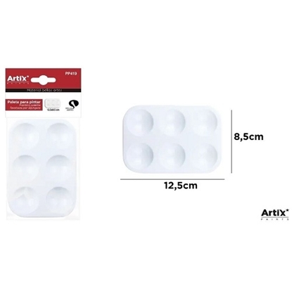 Imagen de Paleta plastica artix 19 x 13 6 huecos