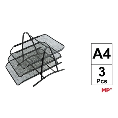 Imagen de Bandeja escritorio 3 pisos calada main paper
