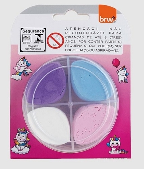 Imagen de Brw masa divertida unicornio - pote con 4 masas