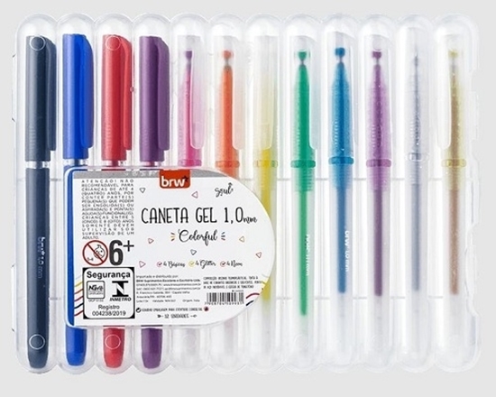 Imagen de Boligrafo gel brw 1.0mm display 12 unidades