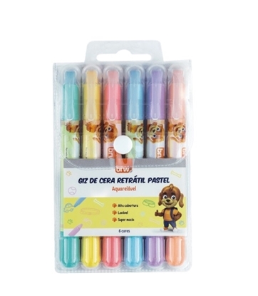 Imagen de Crayola Brw retractil - color pastel  blister 6 un