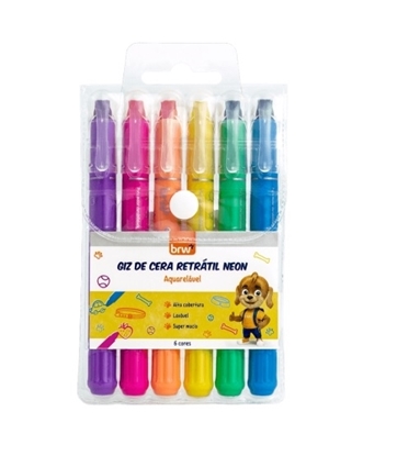 Imagen de Crayola Brw retractil - color neon  blister 6 un