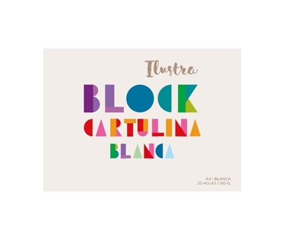 Imagen de Block cartulina blanca A4 ilustra  150 gr 20hojas
