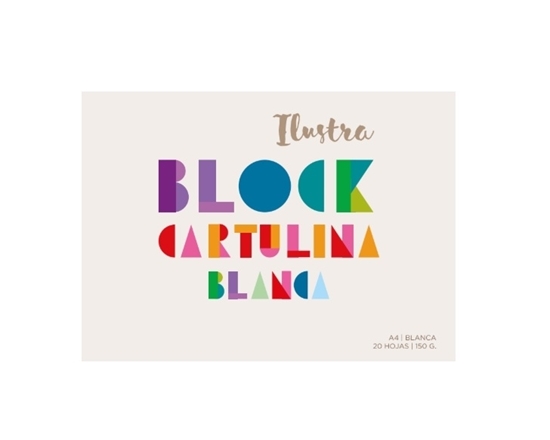 Imagen de Block cartulina blanca A4 ilustra  150 gr 20hojas