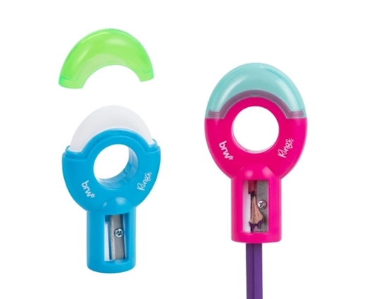 Imagen de Sacapunta Brw plastico con goma - display 12 un