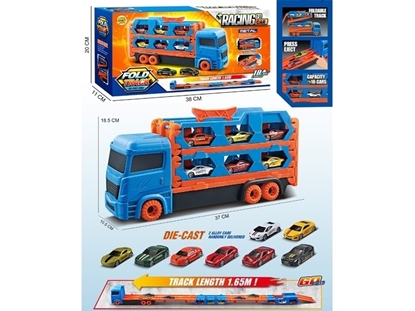Imagen de a.Camion 2 pisos pista plegable de 1.65m + autitos /24