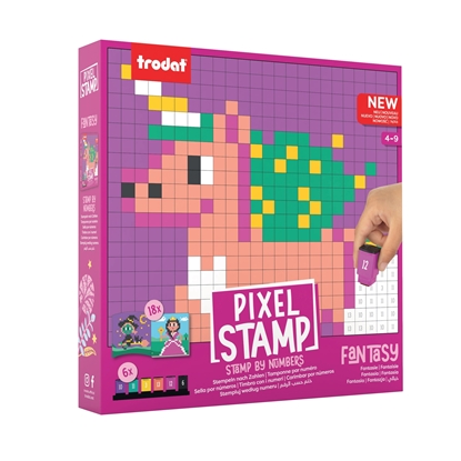 Imagen de Libro interactivo trodat pixel stamp fantasy c/18 plantillas y 6 sellos