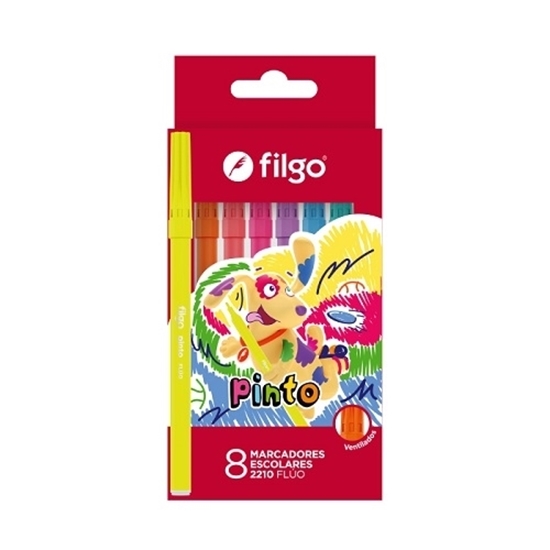Imagen de Filgo marcador pinto 2210 - estuche 8 fluo