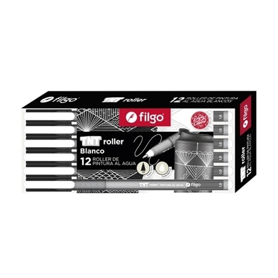 Imagen de Boligrafo Filgo tnt roller blanco- caja 12 unidades