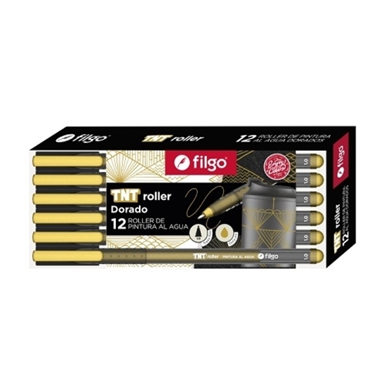 Imagen de Boligrafo Filgo tnt roller oro- caja 12 unidades