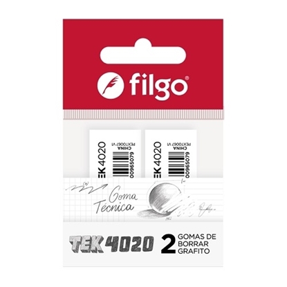 Imagen de Filgo goma de borrar tek 4020 - flow pack 2