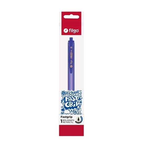 Imagen de Filgo bolígrafo retráctil fastgrip 1.0 - flow pack 1 azul