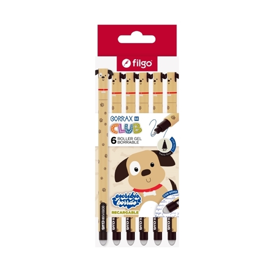 Imagen de Filgo roller gel borrable borrax se club - caja 6 perro